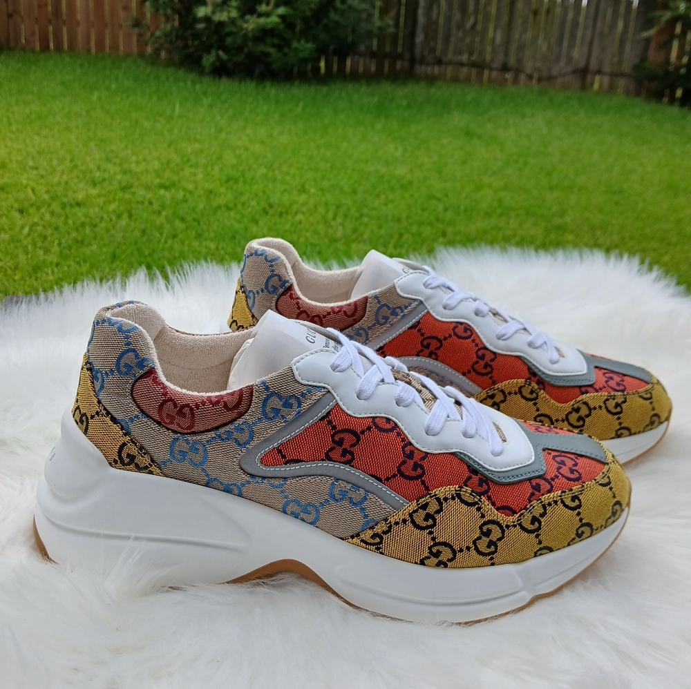 Gucci Mens GG Rython Multicolor Sneaker - Picture 3 of 14